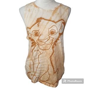 Disney's Lion King Simba Tie Dye Sleeveless Top Size L juniors